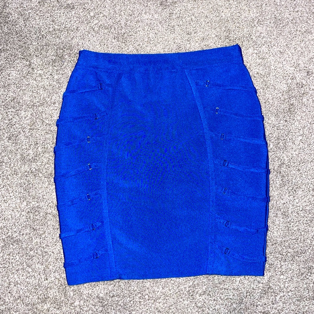 Royal blue bandage skirt size medium
